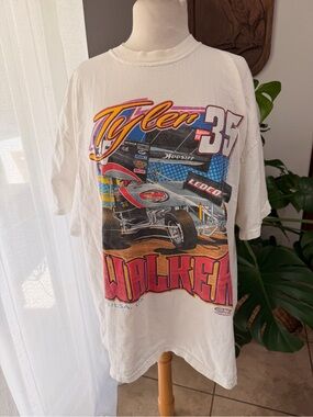 Vintage Tyler Walker #35 Sprint Car Racing T Shirt XXL Tulsa OK Screen Stars